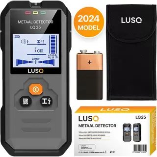 Lusq Leidingdetector - Detecteert Tot 120 Mm Diep - Automatisch Kalibreren - Hout - Metaal - Leidingen En Bedrading - Inclusief 9V Batterij