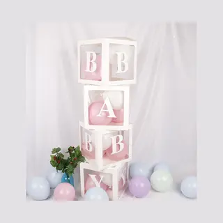 Joya Party® Babyshower Versiering Dozen | Gender Reveal Pakket | Geboorte Decoratie Jongen En Meisje | Incl. Blauwe En Roze Ballonnen