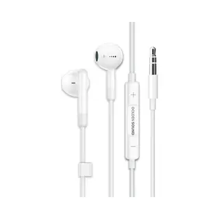Golden Sound - Bedrade Oordopjes - 3.5 Mm Jack Aansluiting Met Microfoon - Kleur, Zwart