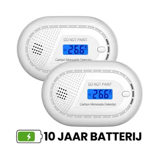Aroha Safety Pro Koolmonoxidemelder - Co Melder Met 10 Jaar Batterij - Draagbare Koolstofmonoxidemelder, Co Meter & Co Gas Detector Met Alarm -