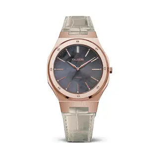 Valuchi Luxury Fashion Women's Signature Waterproof Stainless Steel Italian Leather Japanese Quartz Mineral Glass Casual Designer Dress Watch, Rose