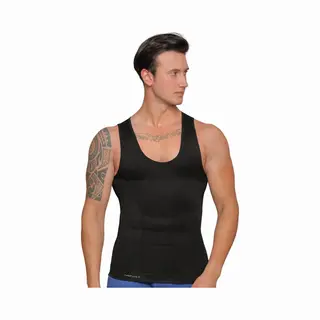 Tafuer - Corrigerend Hemd Mannen - Body Buik Shapewear Shirt - Slim Waist Shaper - Mode - Body Shaper - Mouwloos - Zwart - Xxl
