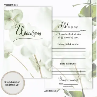 Art Foto Service Groep CI029 - 8 Uitnodigingen Inclusief Enveloppen - Uitnodiging Verjaardag - Feestje - Uitnodigingskaarten - Communiekaarten - Uitnodigingen Kinderfeestje