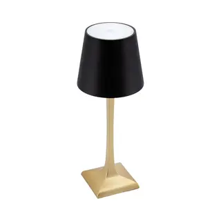 Securit Akku Led-Tischleuchte Rome, Gold/schwarz