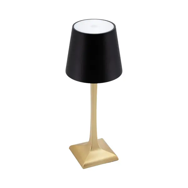 Securit Akku Led-Tischleuchte Rome, Gold/schwarz thumbnail