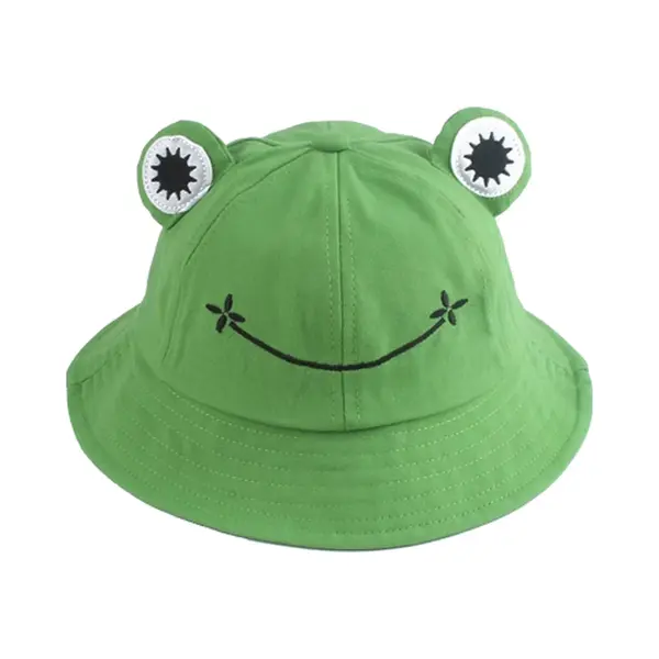 Vissershoedje Kikker - Bucket Hat - Hoed - Festival - Carnaval Oeteldonk - Katoen - Groen thumbnail