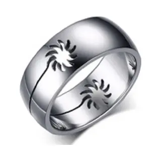 Jonline Brede Ring 9 Mm. Rvs Zilver Kleurige Ring Met Zon| Herenring| Damesring | 21.25 Mm. Maat 67