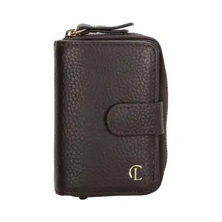 Charm London Washington Creditcard Etui - Pasjeshouder - Creditcardhouder - Rfid - Bescherming - Muntgeld - Briefgeld - Leren Dames Tas - Donkerbruin
