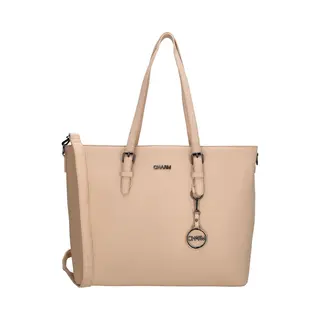Charm London Birmingham Hand & Schoudertas Shopper 15, 6 Inch Laptopvak Ideale School Werk Business Tas - Tote Bag - Dames Tas - Lichtroze