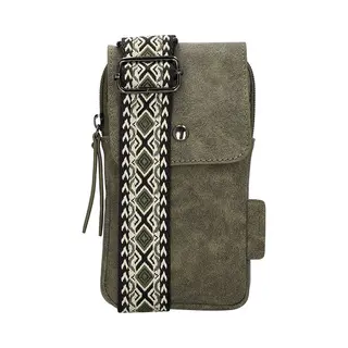 Beagles Malaga Crossbody Telefoontasje Met Trendy Schouderband - Dames Tas - Olijfgroen