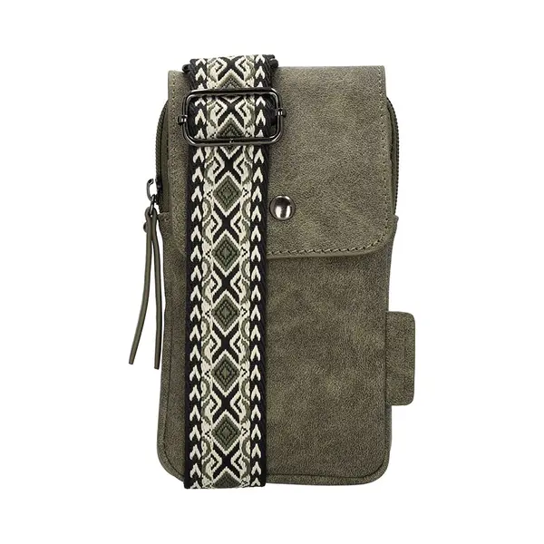 Beagles Malaga Crossbody Telefoontasje Met Trendy Schouderband - Dames Tas - Olijfgroen thumbnail