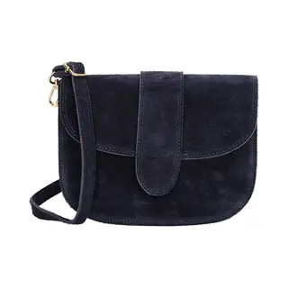 Charm London Anna Schoudertas - Crossbody - Suede - Leer - Leren Dames Tas - Blauw