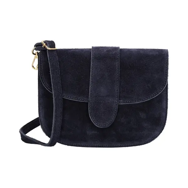 Charm London Anna Schoudertas - Crossbody - Suede - Leer - Leren Dames Tas - Blauw thumbnail