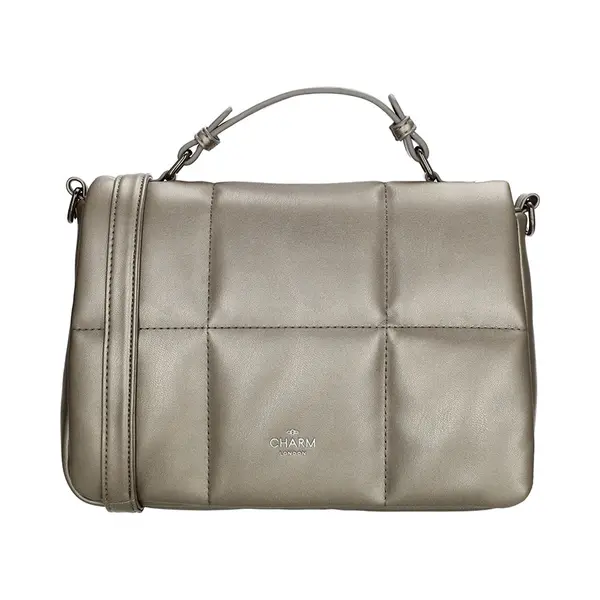 Charm London Manchester Schoudertas - Crossbody - Handtas - Schouderband - Dames Tas - Pewter thumbnail