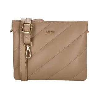 Charm London Via Dante Schoudertas - Crossbody - Schouderband - Praktisch - Vakken - Dames Tas - Taupe