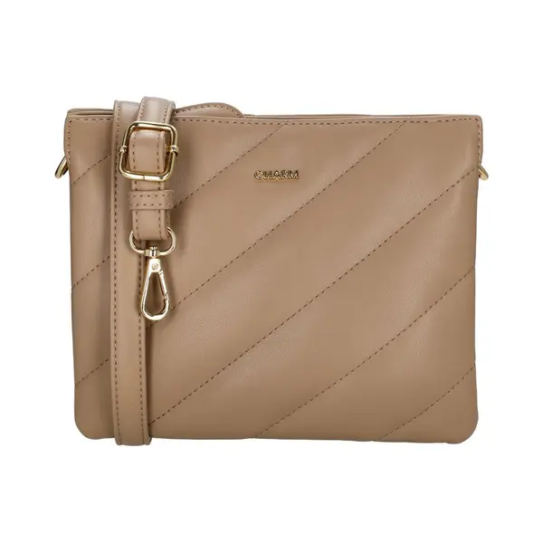 Charm London Via Dante Schoudertas - Crossbody - Schouderband - Praktisch - Vakken - Dames Tas - Taupe thumbnail