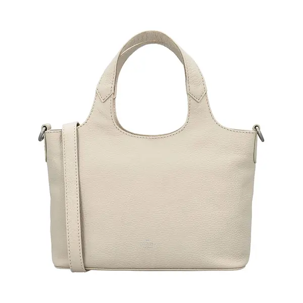 Charm London Washington Handtas - Schoudertas - Shopper - Schouderband - Leer - Leren Dames Tas - Crème thumbnail