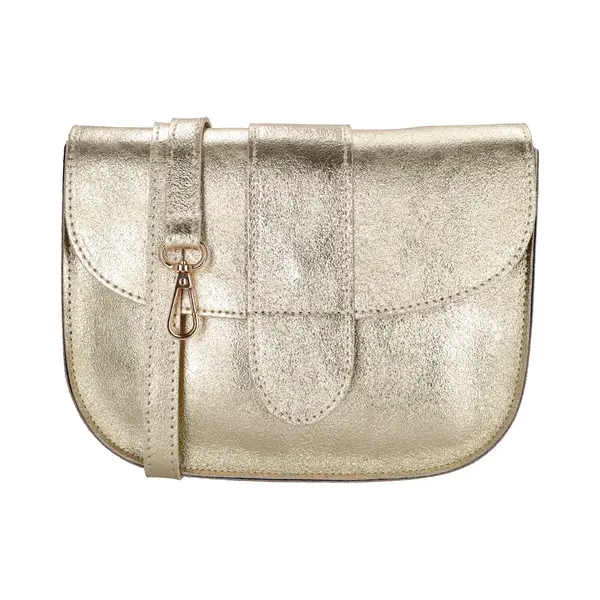 Charm London Anna Schoudertas - Crossbody - Leer - Metallic - Afneembare/Verstelbare Schouderband - Leren Dames Tas - Goud thumbnail