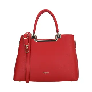 Charm London Lucca Handtas - Schoudertas - Schouderband - Dames - Crossbody - Dames Tas - Wijnrood