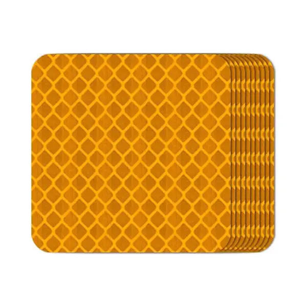 Vierkant Auto Reflecterende Sticker - Reflecterende Sticker - Reflectie Sticker - 10 Stuks - Geel thumbnail