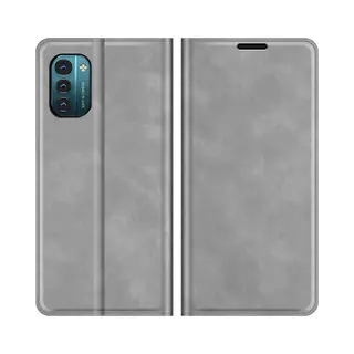Cazy Hoesje Geschikt Voor Nokia G11/G21 - Hoesje Met Pasjeshouder - Luxe Book Case - Grijs