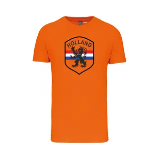 Vundy T-shirt Holland Embleem Groot | Koningsdag Kleding | Oranje Shirt | Oranje | Maat M