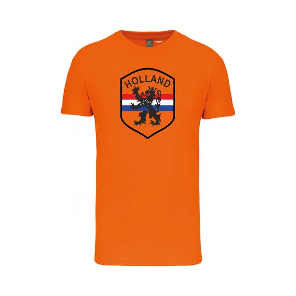 Vundy T-shirt Holland Embleem Groot | Koningsdag Kleding | Oranje Shirt | Oranje | Maat M thumbnail