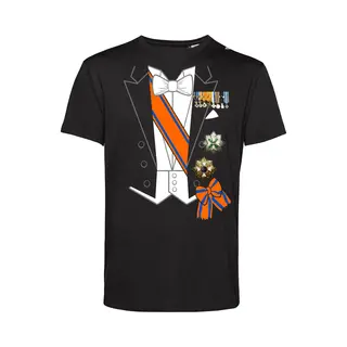 Vundy T-shirt Kind Koning Kostuum | Koningsdag Kleding | Oranje T-shirt | Zwart | Maat 104