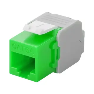 Cat 6A Keystone - Groen - Tot 10 Gbit - Powteq - Voor Patchpanel Of Contactdoos - Premium Kwaliteit