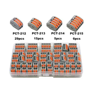 DW4Trading Assortimentdoos Lasklemmen Voor Massieve En Soepele Stroomdraad - Connectors - 55 Delig - 2-3-4-5 Voudig