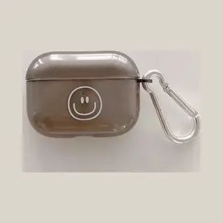 Hidzo - Hoes Voor Apple's Airpods Pro - Hard Case Zwart- Smile Face
