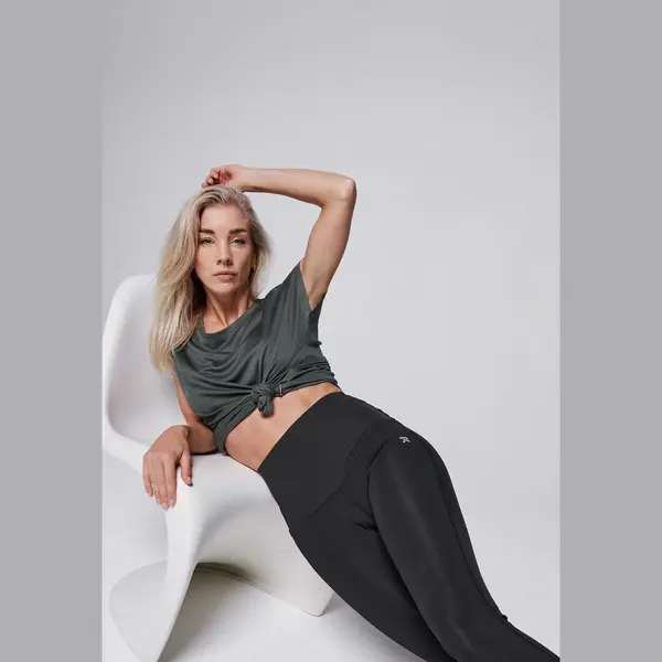 Redmax Sportshirt Dames Perfect Rmxpat - Sportkleding - Geschikt Voor Fitness En Yoga - Dry Cool - Korte Mouw - Groen - Xl thumbnail