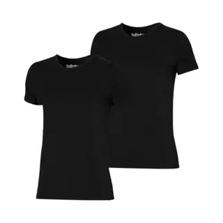 Apollo - Bamboe T-shirt Heren Met V-hals - 2-Pak - Zwart - Maat M - Heren T-shirt - Ondershirt Heren - T Shirt Heren