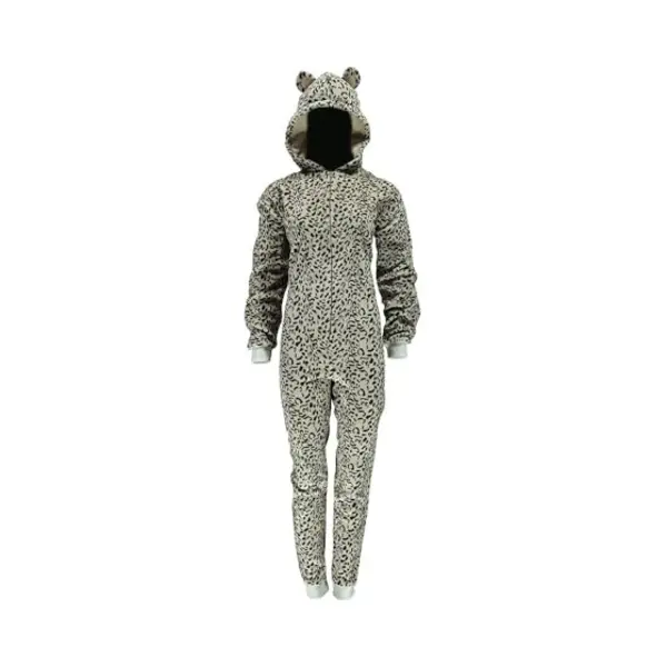 Apollo - Onesie Dames - Leopard Onesie - Beige - Maat L/Xl - Onesie Volwassenen - Onesie Volwasssenen Vrouwen Pyama thumbnail