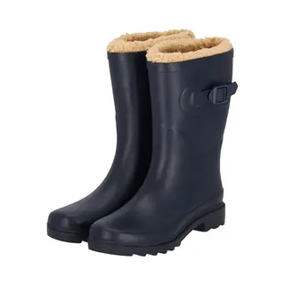 Morethansocks Xq - Regenstiefel Damen - Fake Fur - Regenstiefel Mit Futter - Gummi - Regenstiefel Damen - Stiefel Damen - Damen Regenstiefel - Regenstiefel, Navy -