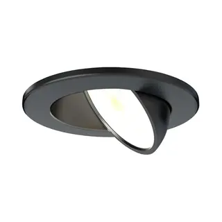 Ledvion - Led Inbouwspot - Zwart - Dimbaar - 5W - IP65 - Cct - Cob - Ø75mm