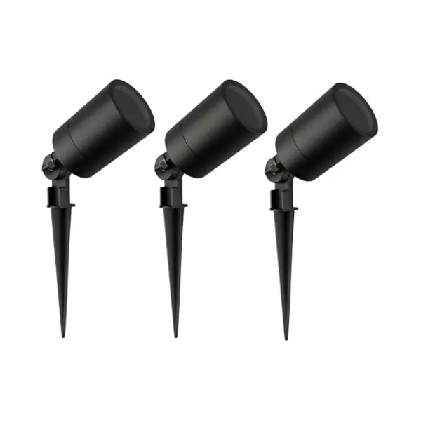 Ledvion - 3X Led Strahler, GU10 Fassung, Schwarz, 5W, IP65, Inkl. Schnellanschluss thumbnail