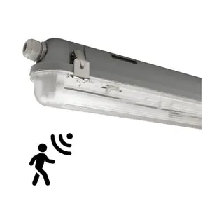 Ledvion - 1er Set, Feuchtraumleuchte Led, 60cm, IP65, Mit Sensor, Ohne Led-Röhre, Werkstattbeleuchtung, Garagenbeleuchtung, Kellerleuchte,