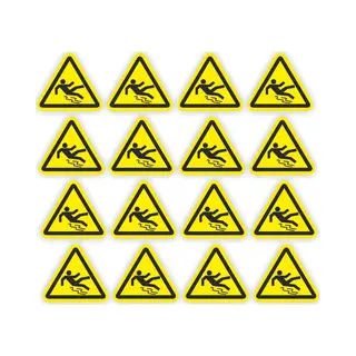 Jerma allerhandestickers Jerma - Uitglijden Gevaar - Iso Norm - Waarschuwing Stickers - 5cm Breed
