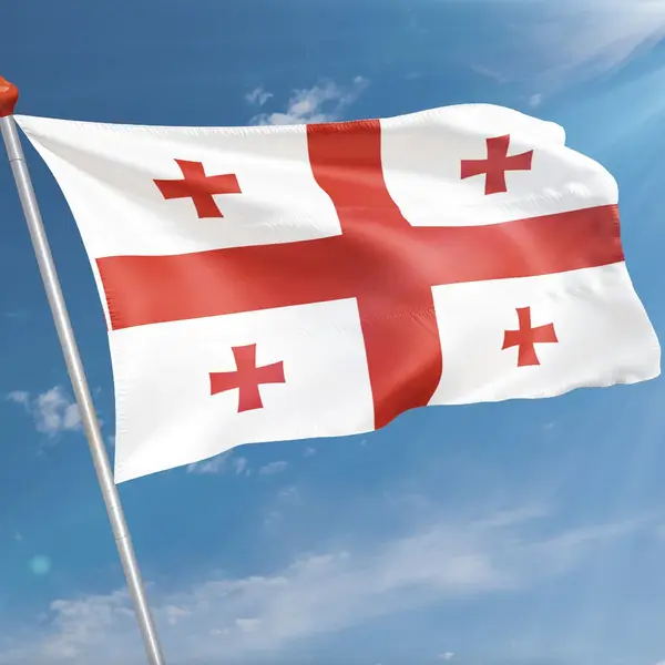 *** Grote Vlag Georgie 90x150cm - Georgia Flag Drapeau - Van Heble® *** thumbnail