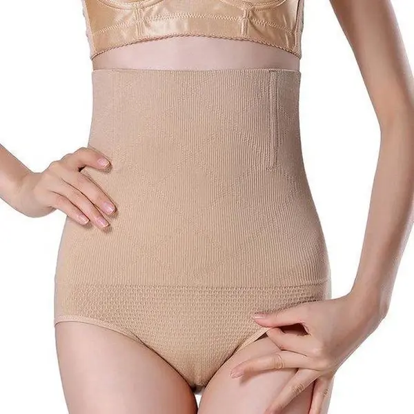 ***Slim Skinny Shapewear Bodystocking - High Waist - Beige - M/L - Corrigerend Ondergoed Dames - Beige - Van Heble® *** thumbnail