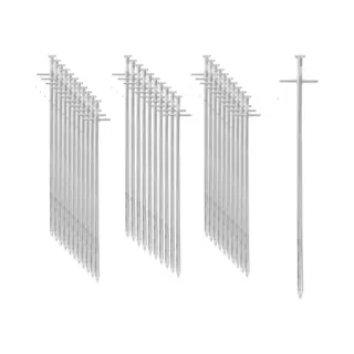 Dutch Standard Stormharing Grondpen | 30 Stuks | Ø6 X 230mm / 60mm | Stalen Staaf | Tentharing | T-vorm
