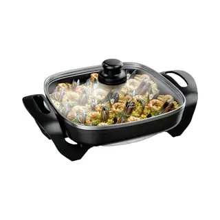 Alora Elektrische Pan - Pannenset - Pannen - Zwart - Tot 250 Graden - 1500W