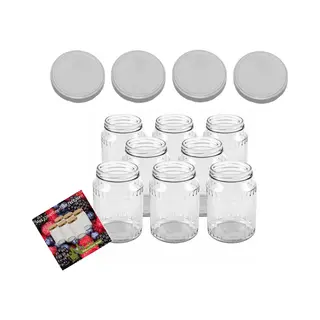 Natuurlijker leven® Glazenpotten - Glazen Pot - Inmaak 700 Ml Met Twist-off Deksel (wit) 8 Stuks