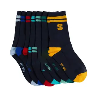 We Fashion Sokken Marine / Turquoise / Goudgeel / Rood