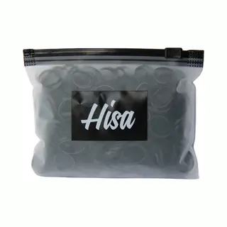 Hisa - Zwarte Mini Haarelastiekjes - Elastiek - Elastisch - Elastiekje - Haar - Accessoires - Zwart - Ca 250 Stuks - Diameter 16 Mm - 1, 6 Cm