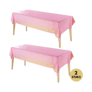 Pazzo Goods Wegwerp Tafelkleed 2x – Tafelzeil – Tafelkleden – Tafelkleed Buiten – Plastic Tafelkleed – Tafelkleed Feest - Tafelkleed Buiten Rechthoekig