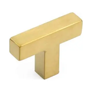 Meubelknop Goud Vierkant - Rvs - 50mm - Handvat - Kast - Ladekast - Meubelgreep - Kastgreep - Moderne Meubelknop - Inclusief Schroeven - Keukengreep -
