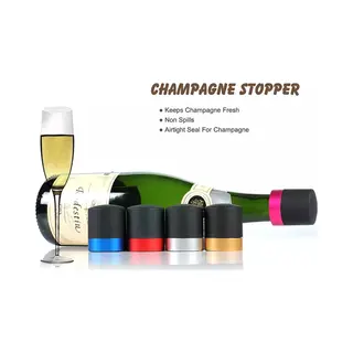 PomBoo Champagnefles Stopper - Champagnefles Afsluiter - Vacuum - Kleur Zwart/rood - Mechanische Kurk