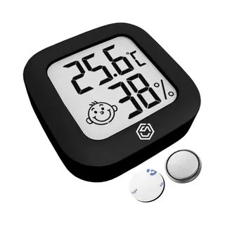 Ease Electronicz - Hygrometer - Luchtvochtigheidsmeter En Thermometer - Inclusief Batterij - Compact Design